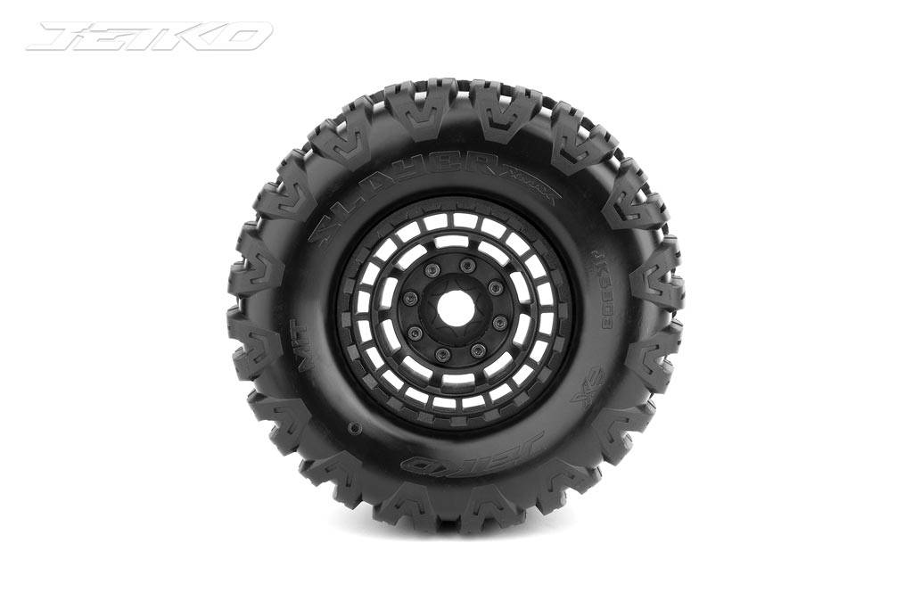 Kyosho Jetko EX Tyre XMT Slayer Belted Black Wheel 24mm Xmaxx &Kraton 2 JK5803CB