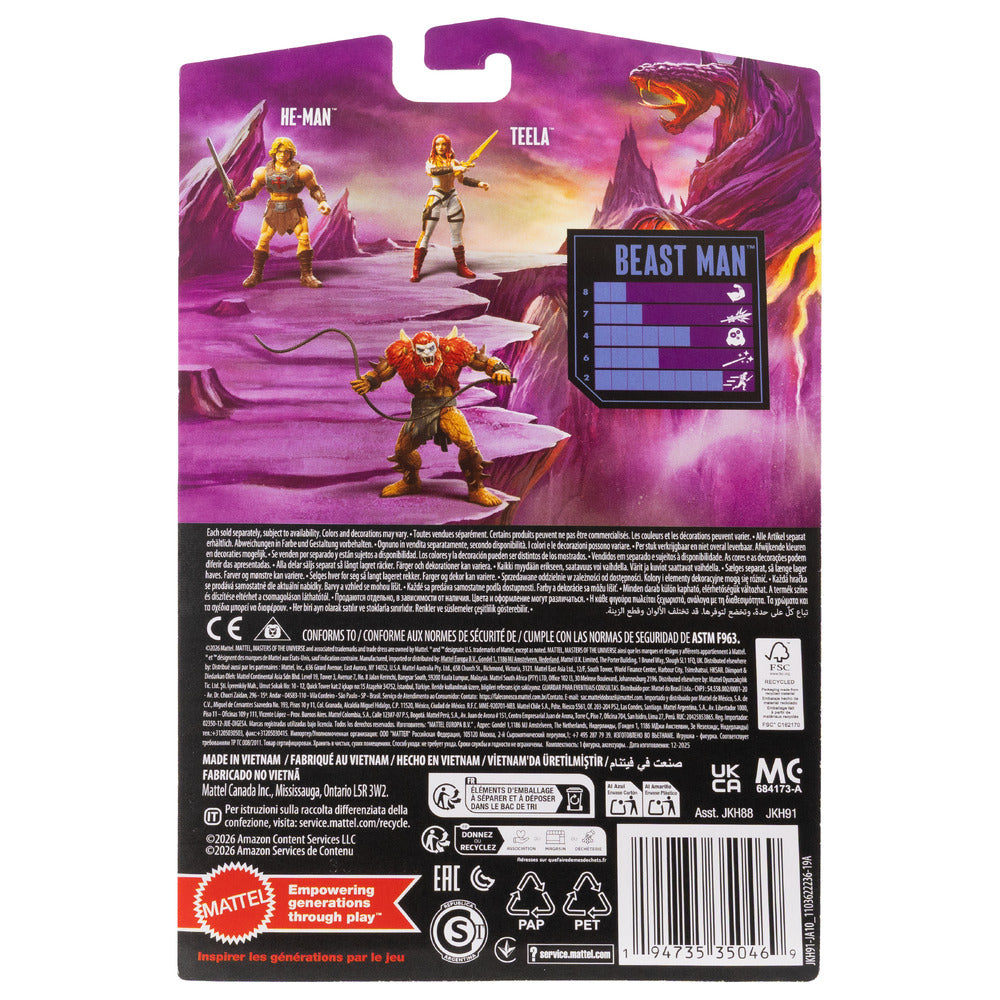 Masters of the Universe Core Figure: Beast Man Age 6+ Mattel JKH91