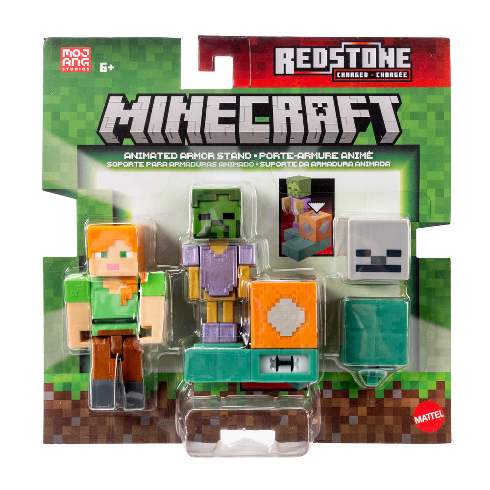 Minecraft Redstone Charged Armor Stand 3.25" Figure Set Age 6+ Mattel JKK04