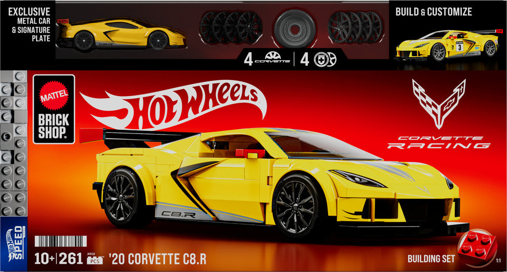 Mattel Brick Shop Hot Wheels Speed: Chevrolet Corvette C8.R 261pcs JKR19