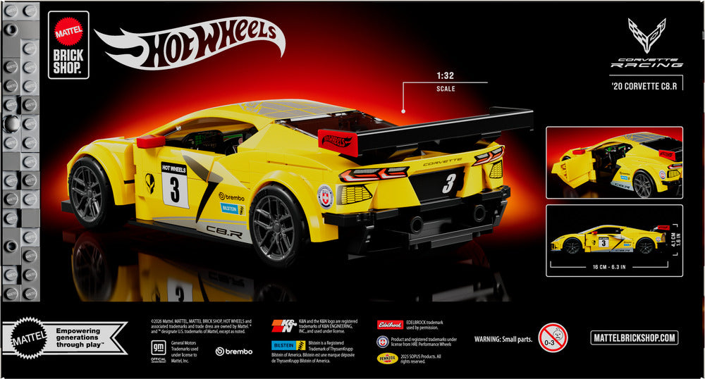 Mattel Brick Shop Hot Wheels Speed: Chevrolet Corvette C8.R 261pcs JKR19 - image 4