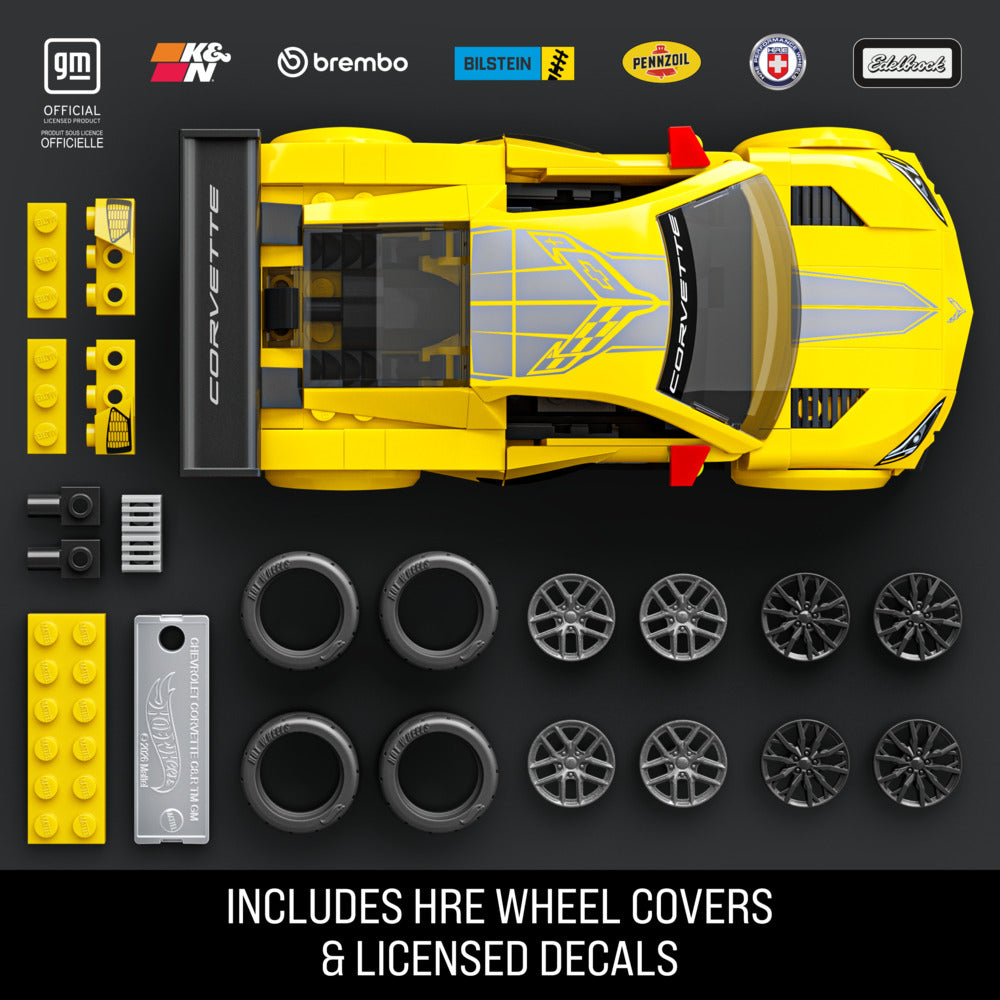 Mattel Brick Shop Hot Wheels Speed: Chevrolet Corvette C8.R 261pcs JKR19 - image 5