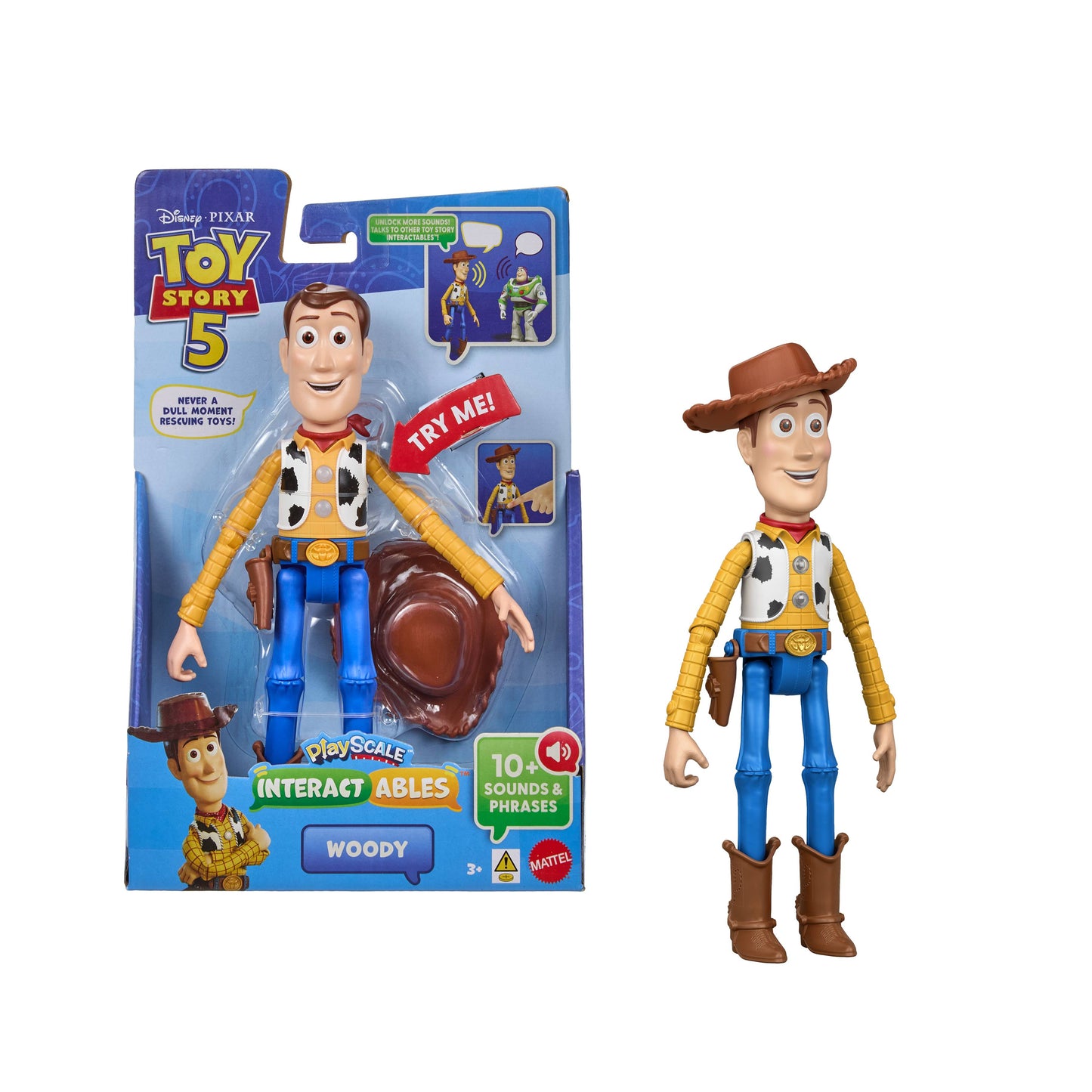 Disney Pixar Toy Story 5: Woody Figure Interactables Age 3+ Mattel JKV25