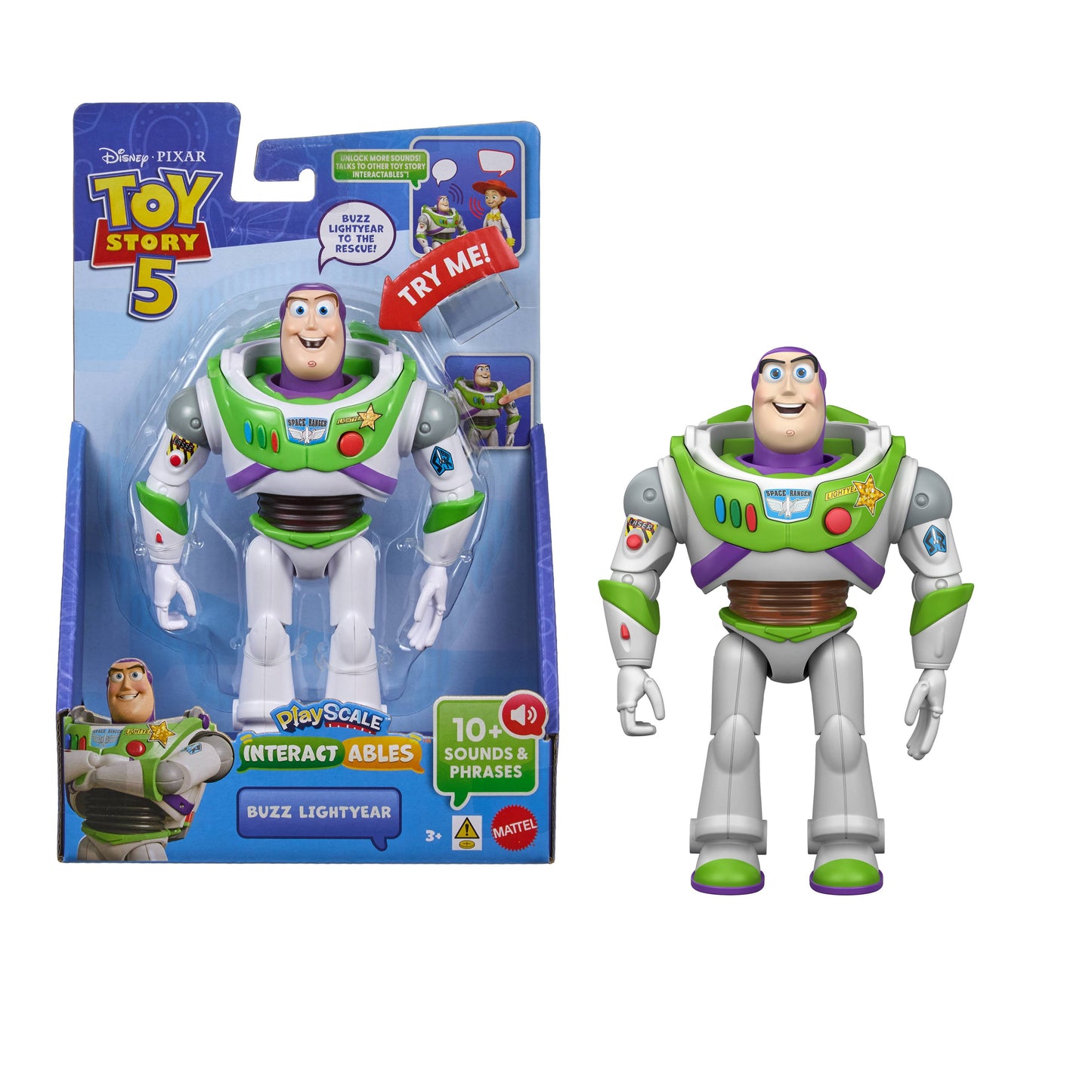 Disney Pixar Toy Story 5: Buzz Lightyear Figure Interactables Age3+ Mattel JKV26