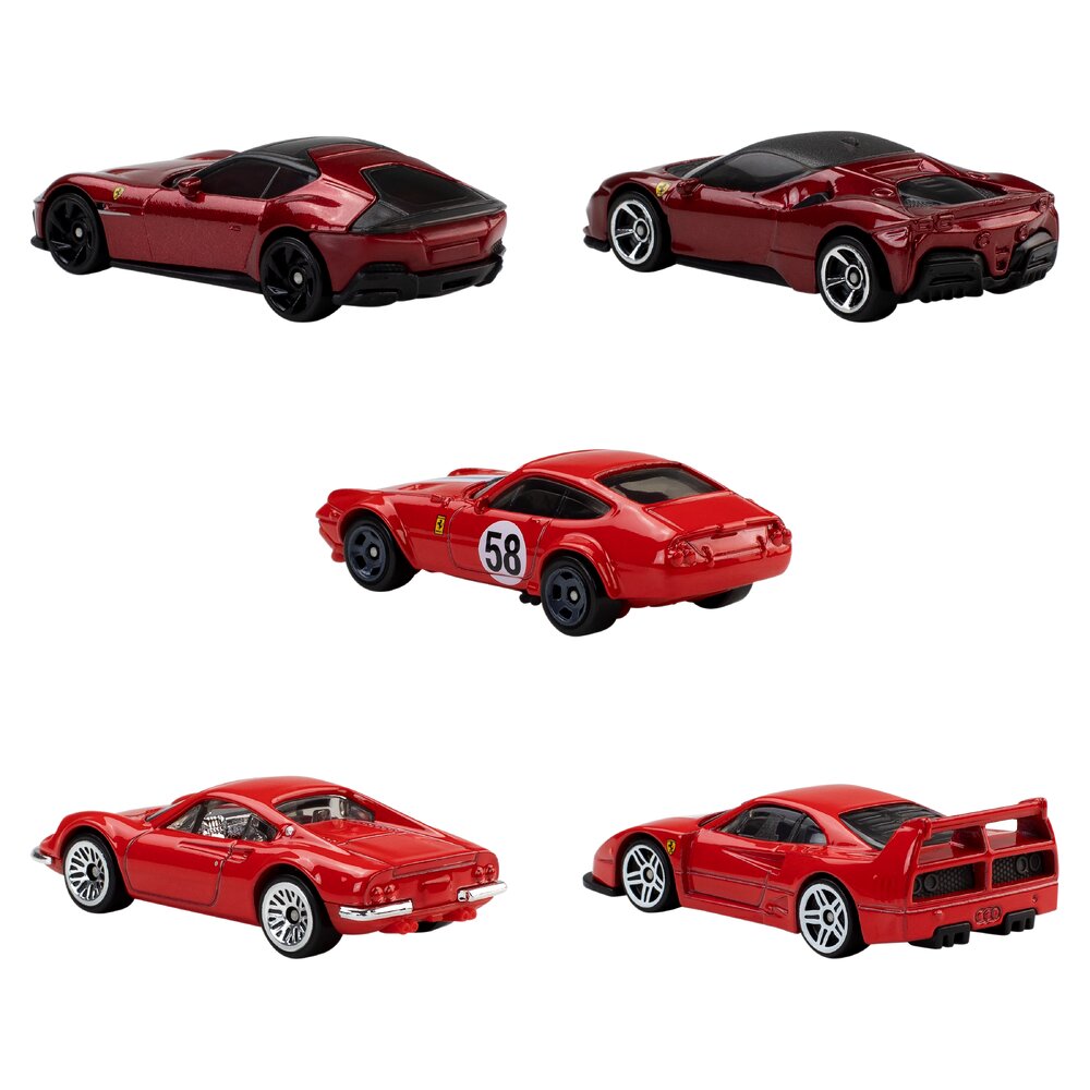 Hot Wheels Ferrari 5-Car Pack 1:64 Diecast JLN12