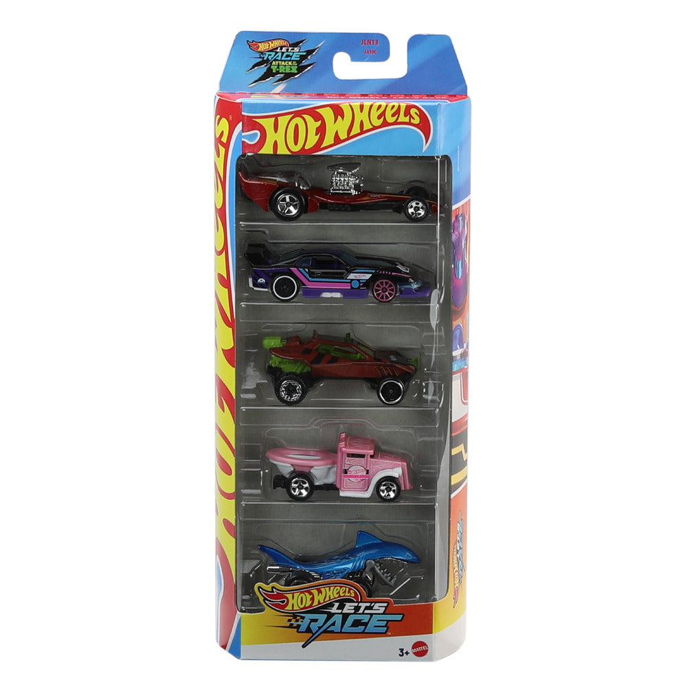 Hot Wheels Let’s Race 5-Pack of Die-Cast Cars & Trucks JLN13