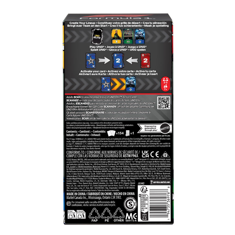 UNO Elite Formula 1 2025 Core Edition Starter Pack