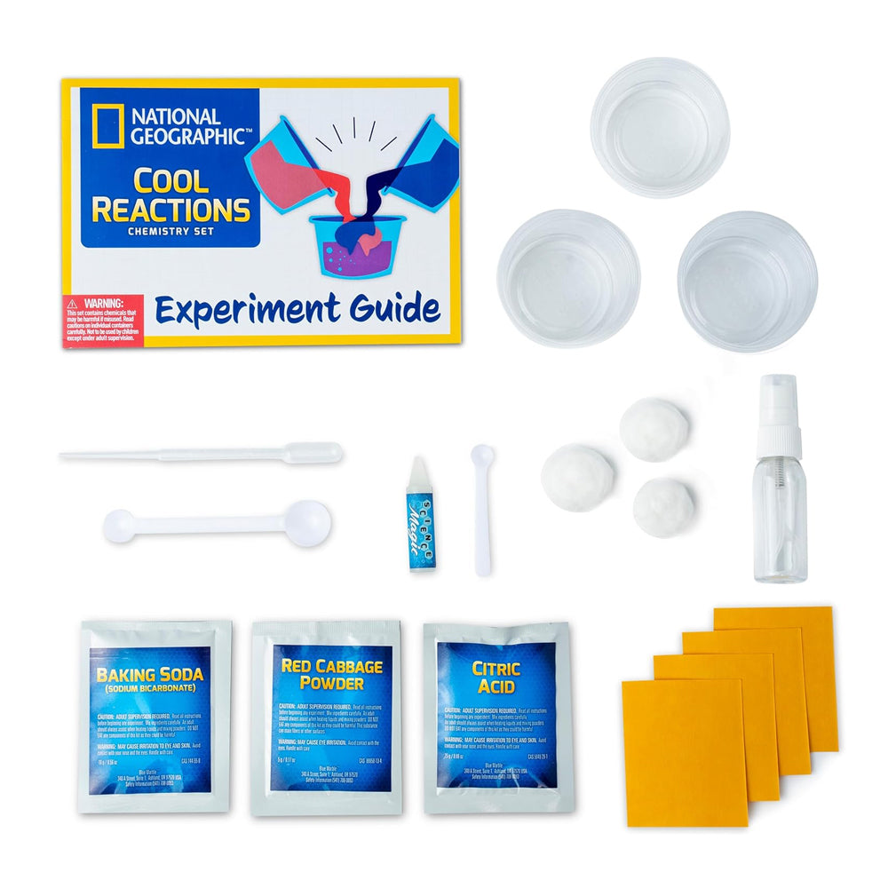 National Geographic Cool Reactions Chemistry Set STEM Kit JM80597U