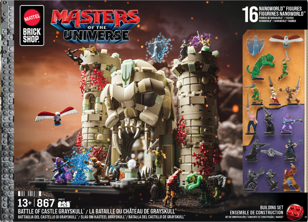 Mattel Brick Shop Master of the Universe Battle of Castle Grayskull 867pcs JMB32