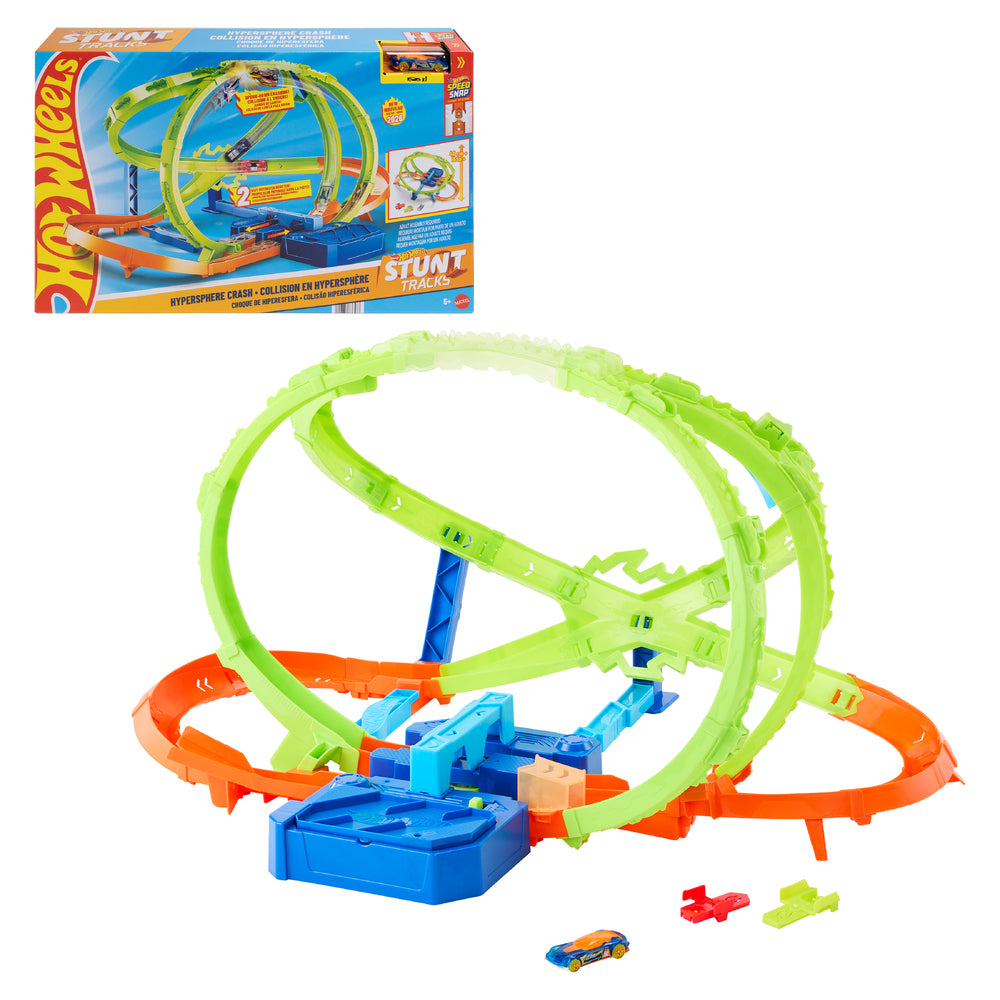 Hot Wheels Stunt Tracks Hypersphere Crash Playset Age 5+ Mattel JMG48