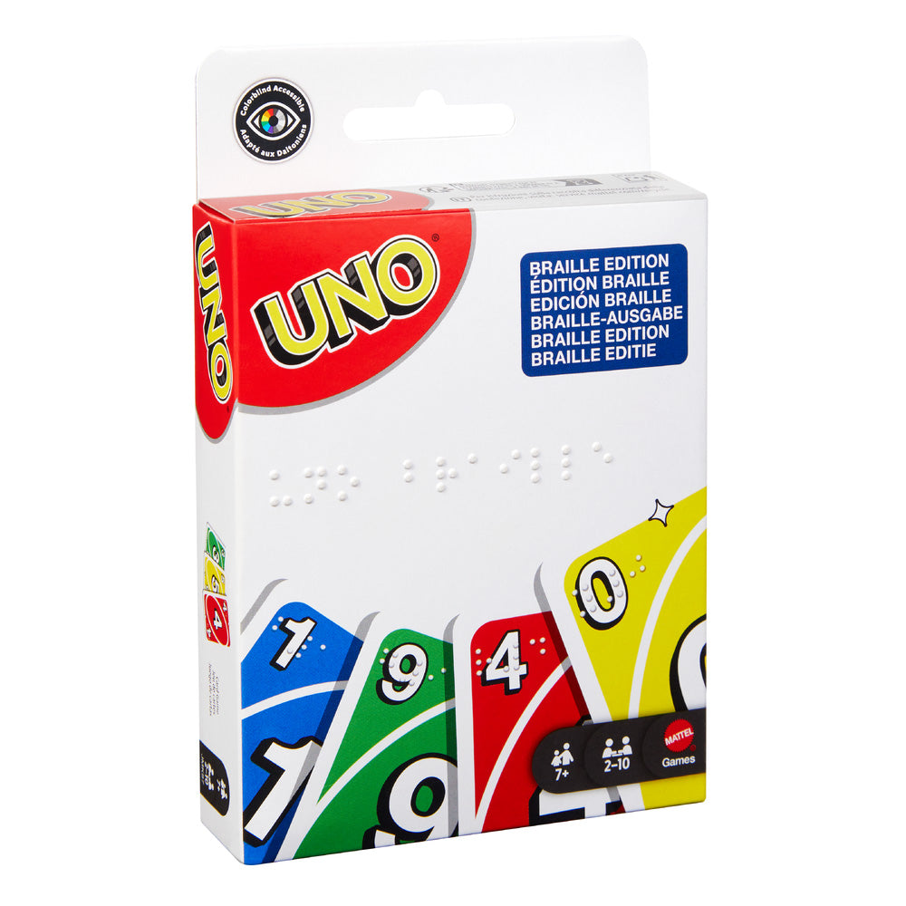 UNO Braille Card Game Mattel Age 7+