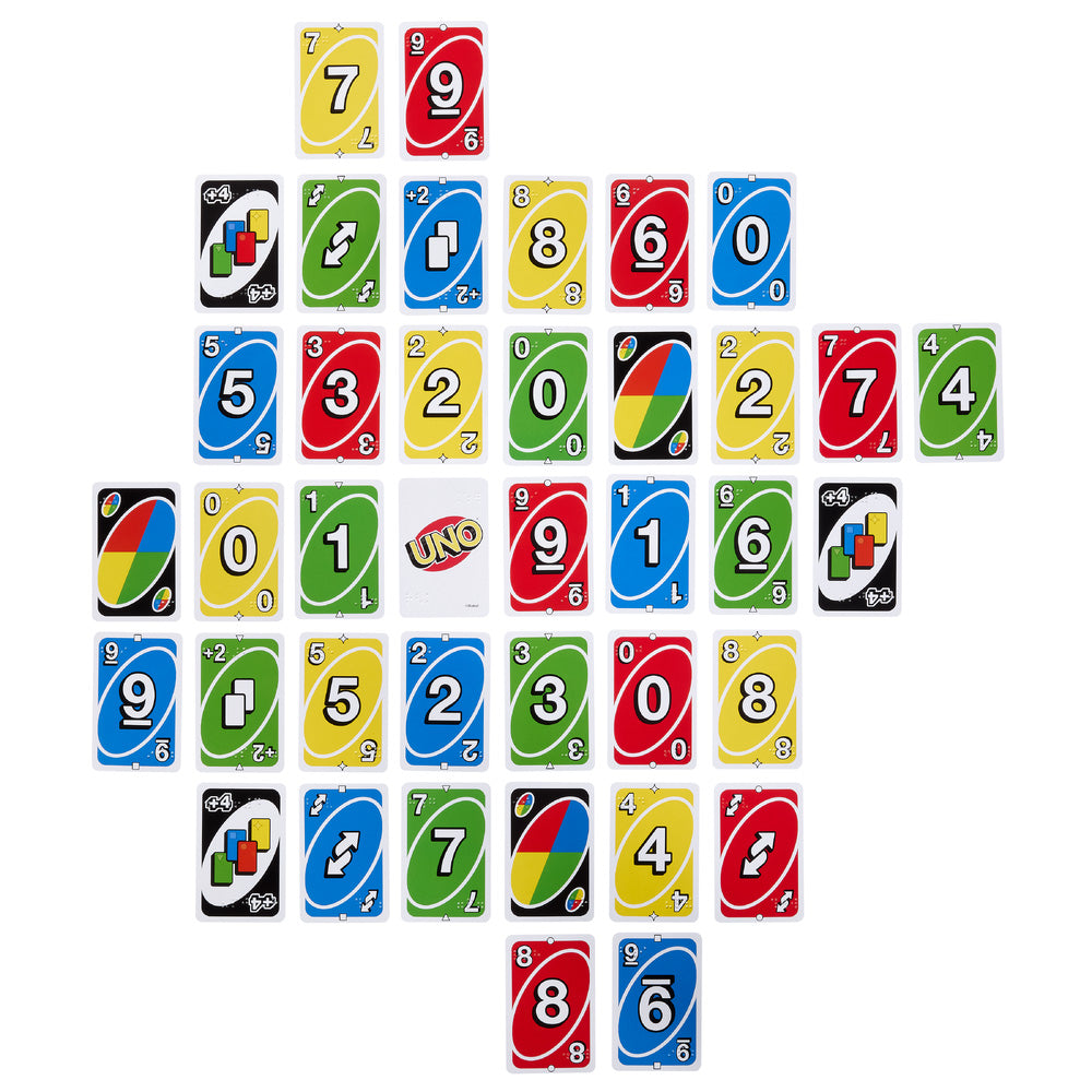 UNO Braille Card Game Mattel Age 7+