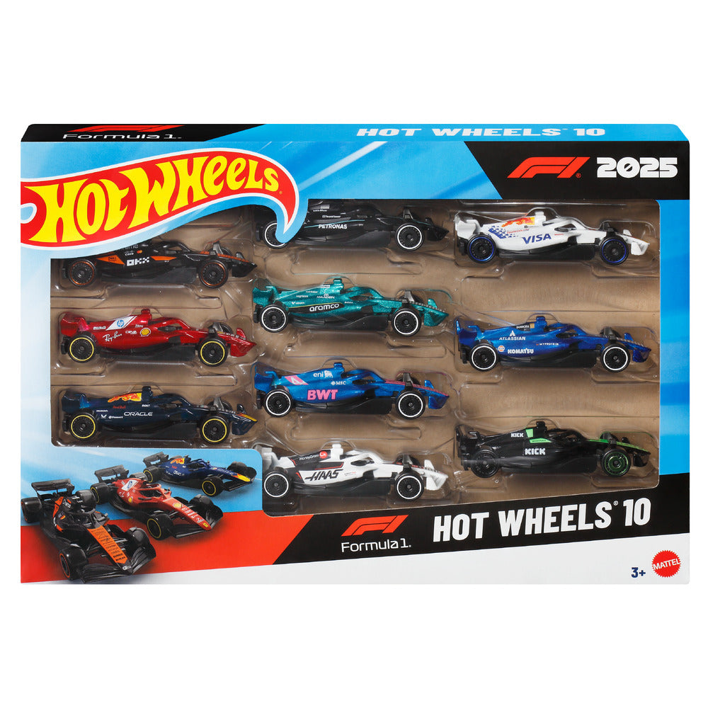 Hot Wheels Basic Car 10 Pack: Formula 1 Age 3+ Mattel JMM24
