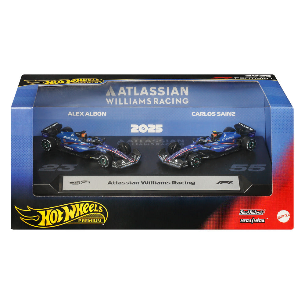 Hot Wheels Premium F1 2-Pack: Atlassian Williams Racing Age 14+ Mattel JMM98