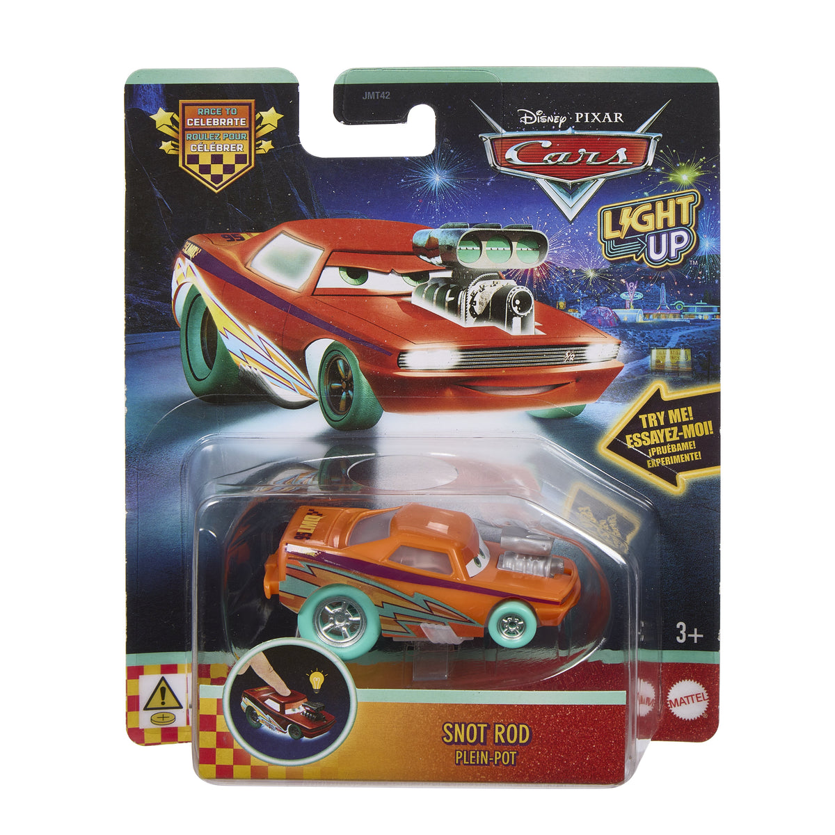 Disney & Pixar Cars Light Up Lightning Snot Rod JMT48