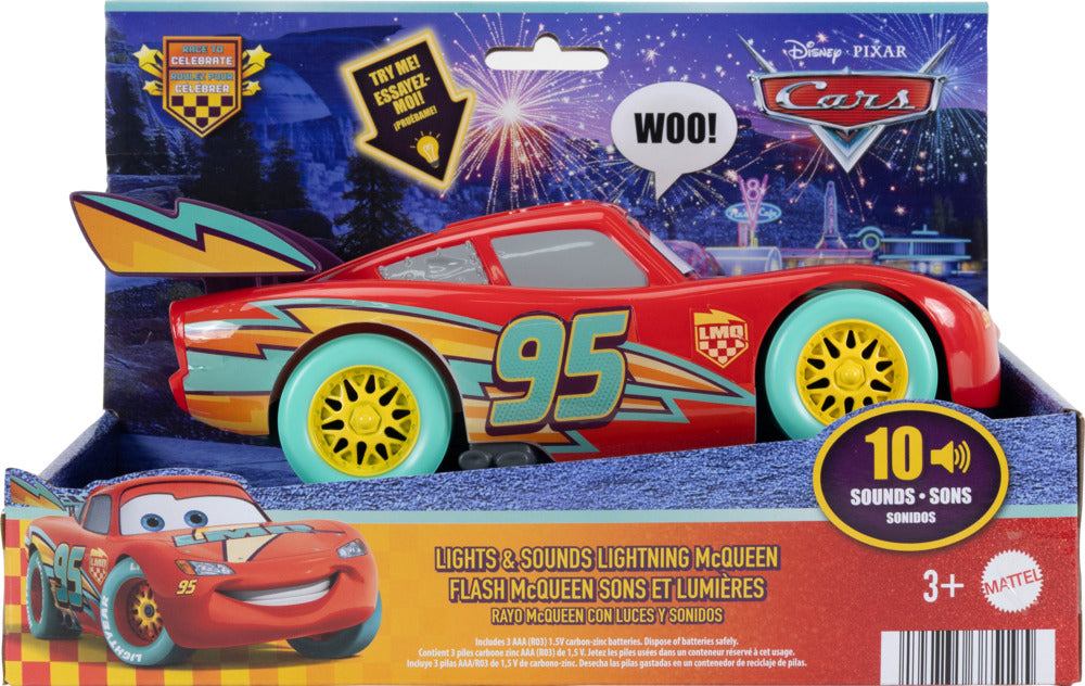 Disney & Pixar Cars Light Up Lightning McQueen Diecast Car JMT55