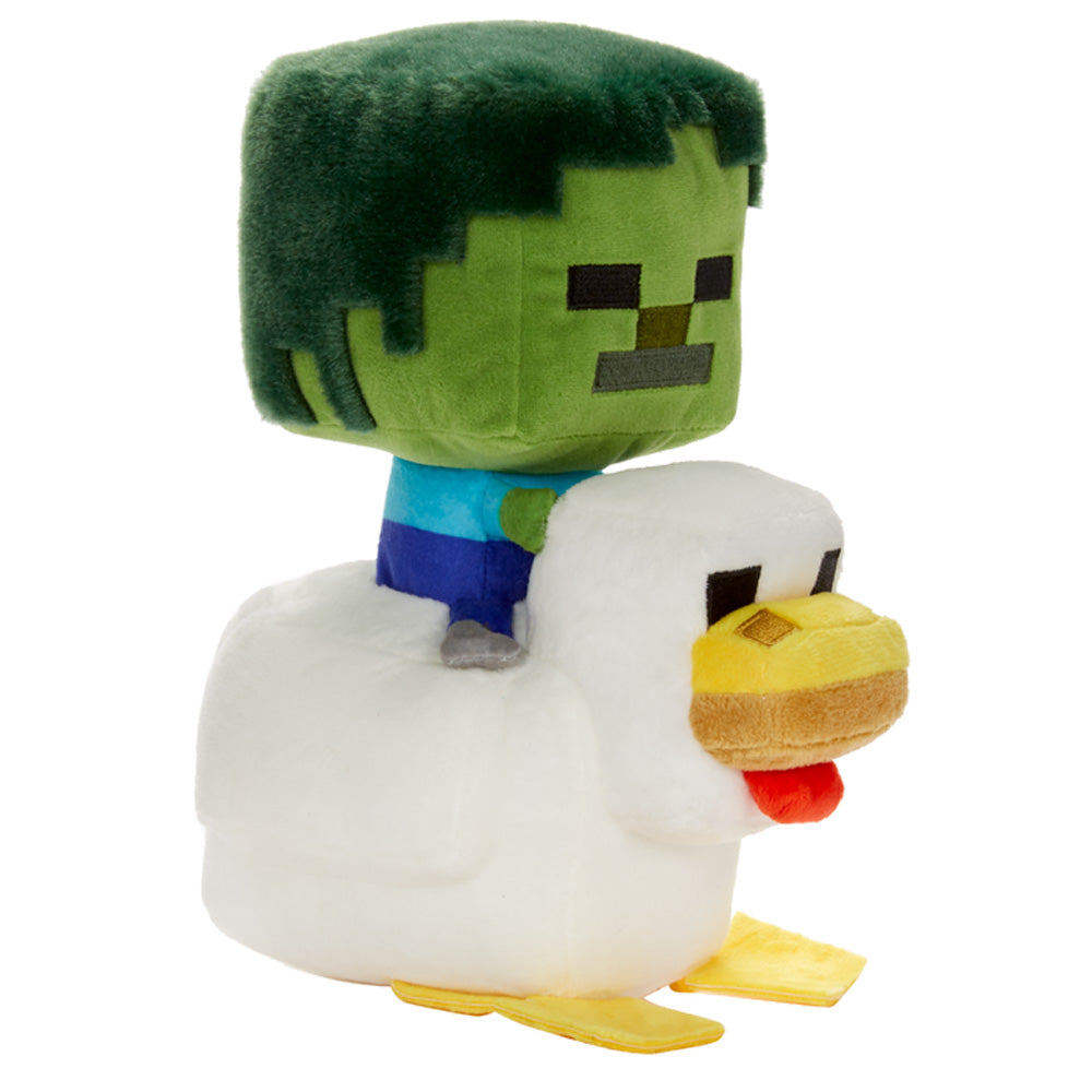 Minecraft Zombie Chicken Jockey 8" Plush Soft Toy Age 3+ Mattel JMY77