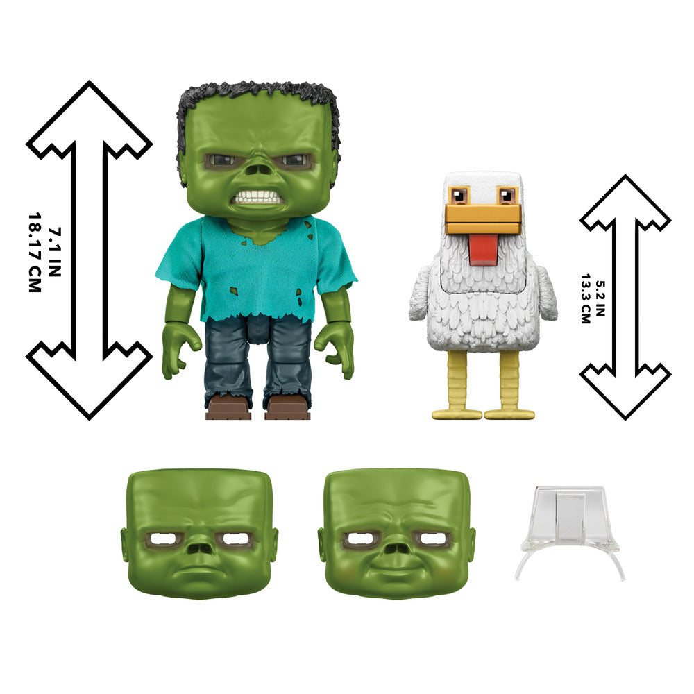 Minecraft Large Scale Chicken Jockey Collector's Figure Age 6+ Mattel JNC44