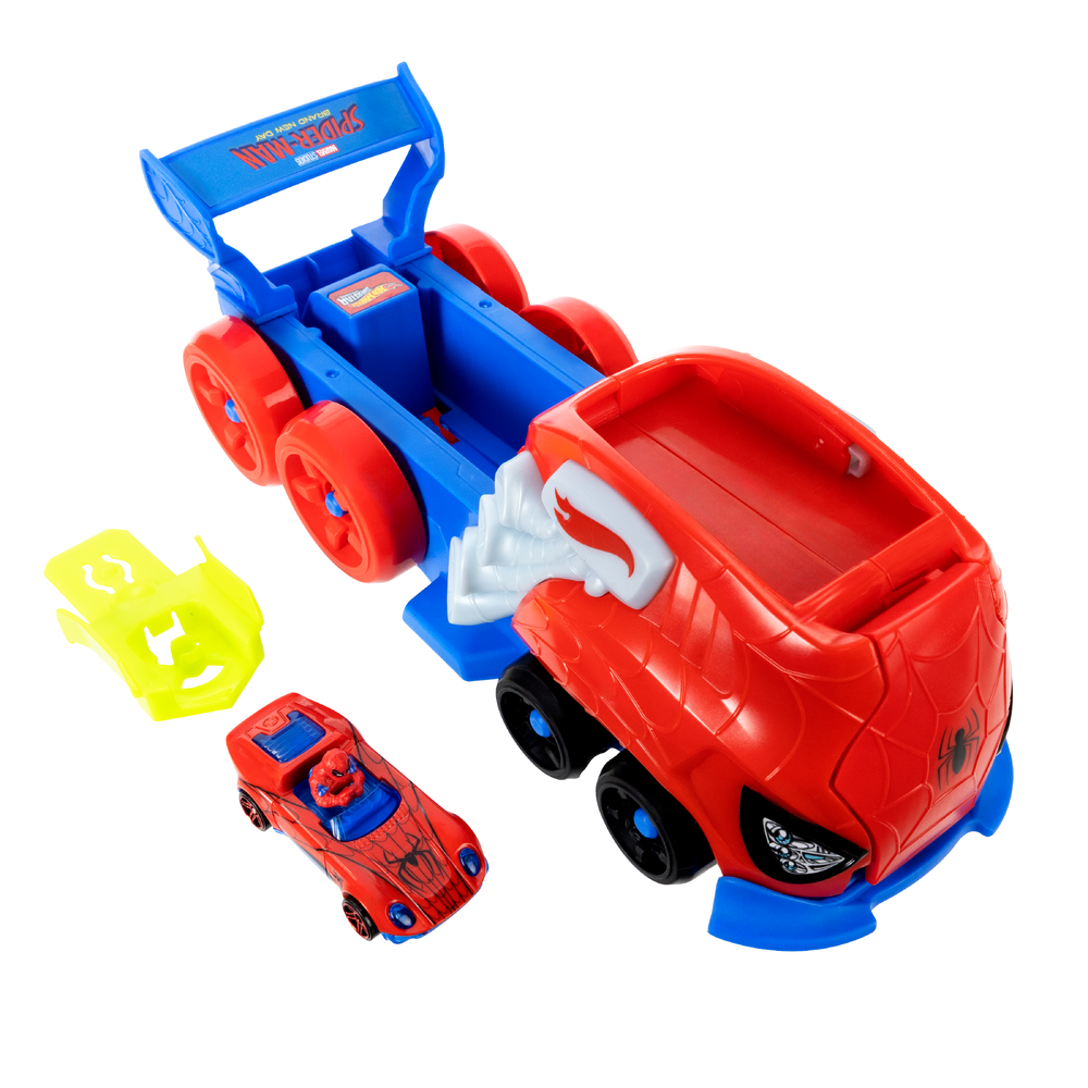 Hot Wheels Superstar Speeders Spider-Man Launcher Playset Age 4+ JNL05