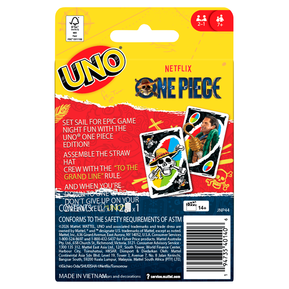 UNO One Piece Card Game Mattel