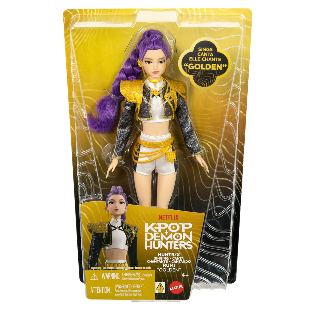 KPop Demon Hunters HUNTR/X Rumi Golden Singing Doll Age 4+ Mattel JRN40