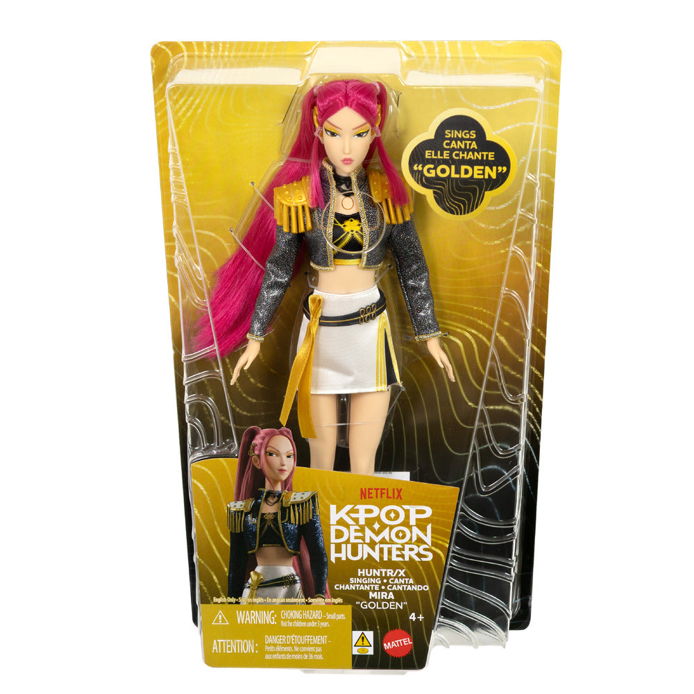 KPop Demon Hunters HUNTR/X Mira Golden Singing Doll Age 4+ Mattel JRN41