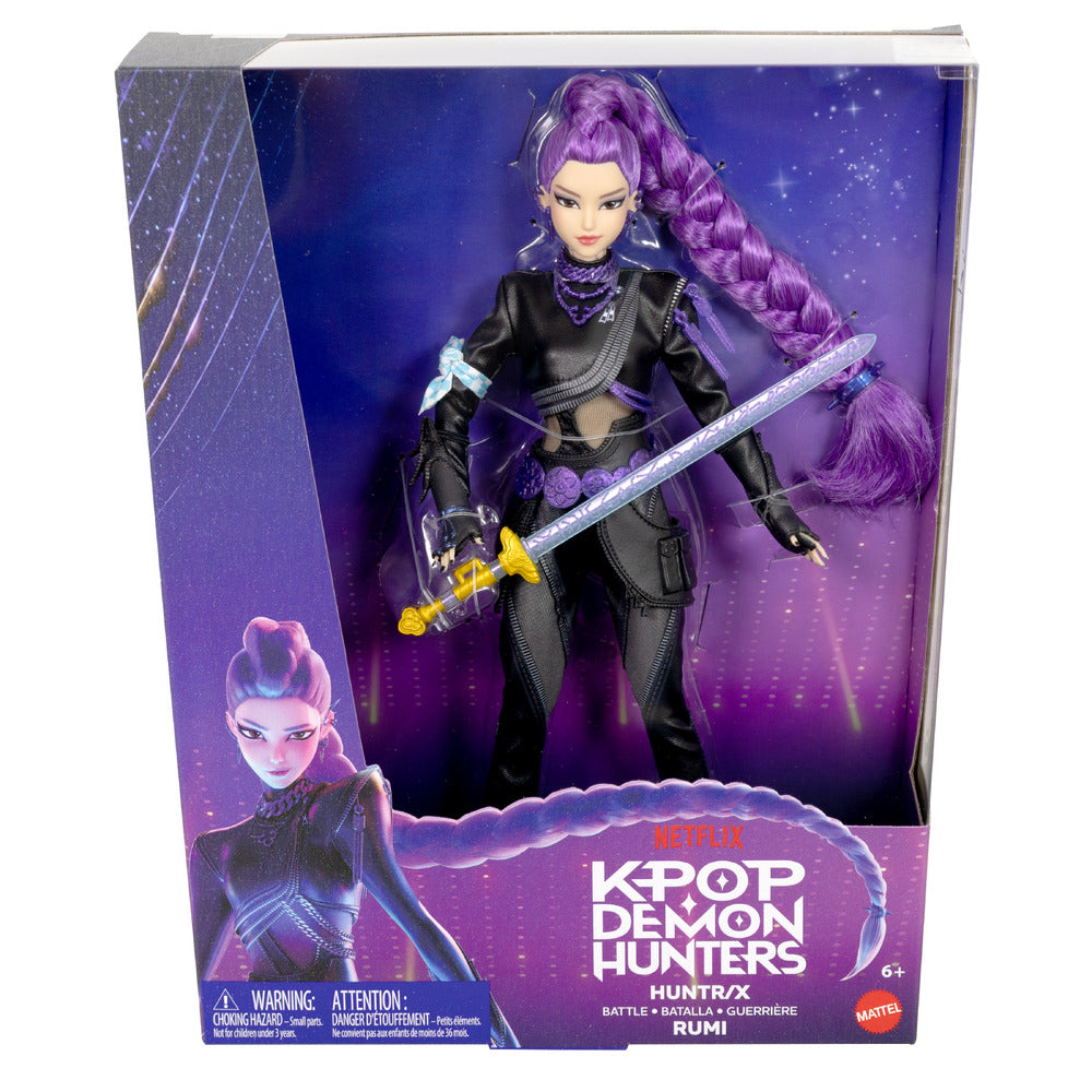 KPop Demon Hunters HUNTR/X Battle Rumi Deluxe Fashion Doll Age 6+ Mattel JRW19