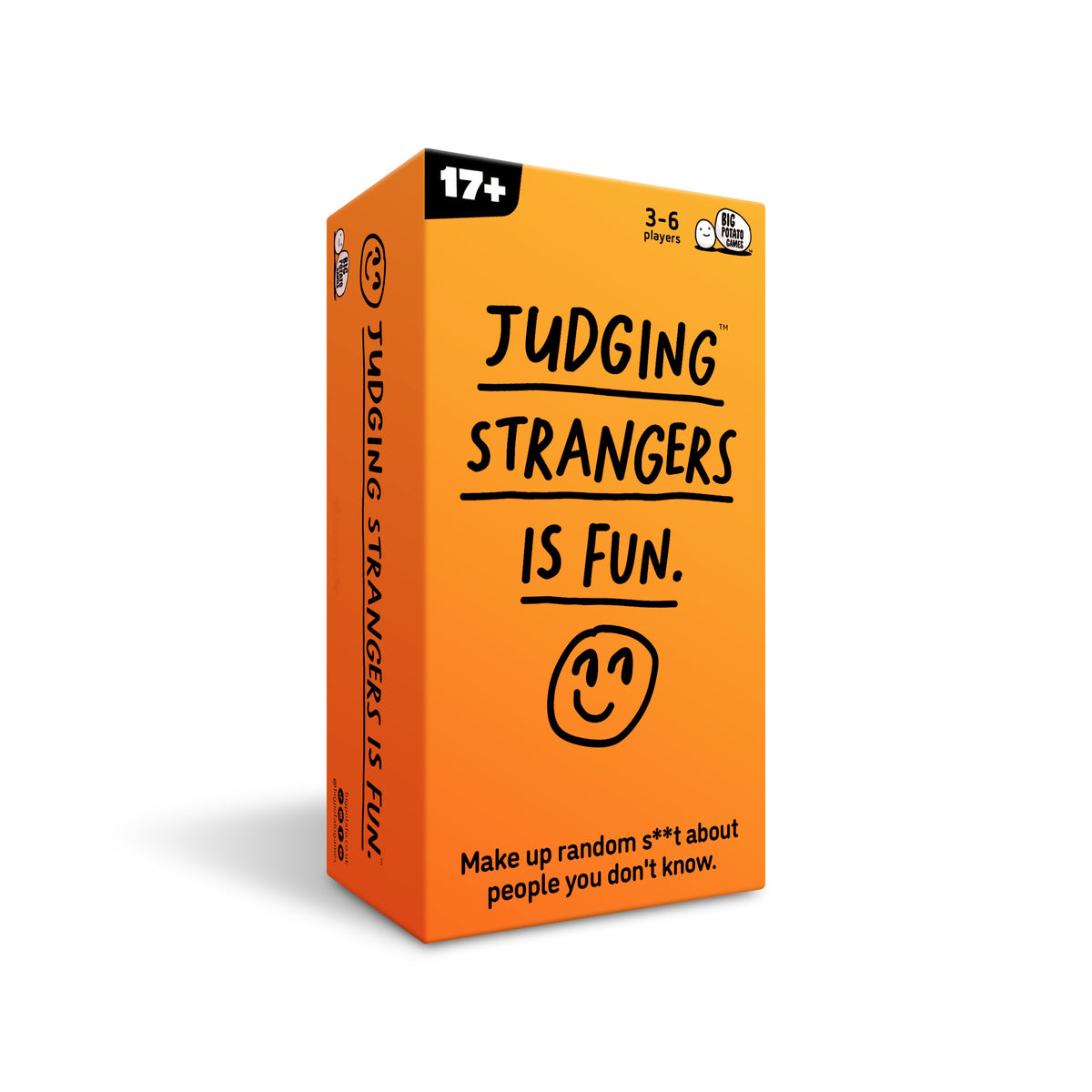 Judging Strangers Is Fun Party Game 3-6 Players Age 17+ Big Potato Games
