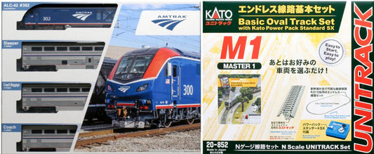 Kato Amtrak ALC-42 Charger Superliner Passenger Starter Set K106-0019 N Gauge