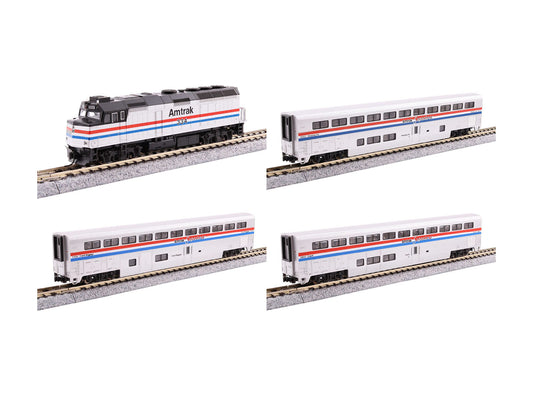 Kato F40PH Superliner I Amtrak PhIII Train Pack (DCC-Fitted) K106-3530-DCC Gauge