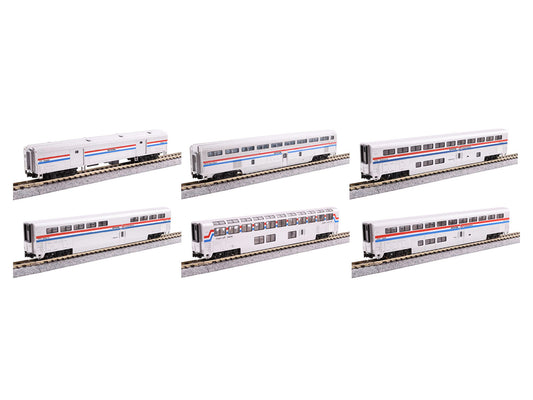 Kato Superliner PhIII Coach Set (6) Amtrak K106-3531 N Gauge