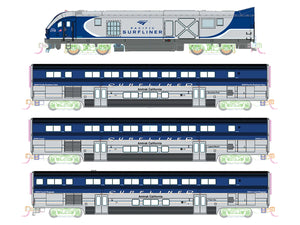 Kato Amtrack SC-44 Surfliner 4 Car Train Pack K106-9001 N Gauge