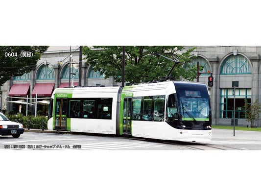 Kato Toyama Chiho Railroad Portram 0604 Yellow/Green K14-808-4 N Gauge