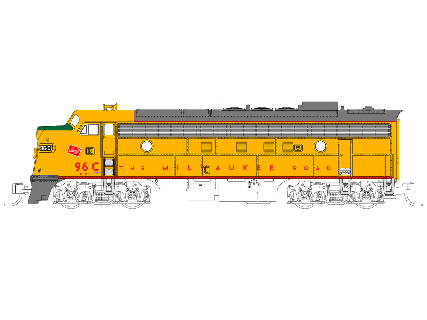 Kato FP7 EMD 96C Milwaukee Road Post-1955 Scheme (DCC-Sound) K176-2303-S N Gauge