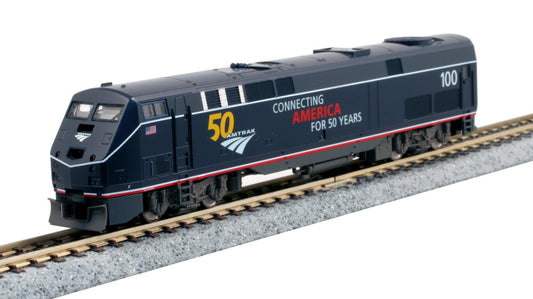 Kato P42 Loco Amtrak 100 Midnight Blue w/50th Logo DCC-Sound 176-6035-LS N Gauge