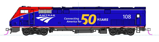 Kato P42 Loco Amtrak PhVI 108 w/50th Logo (DCC-Sound) K176-6037-LS N Gauge