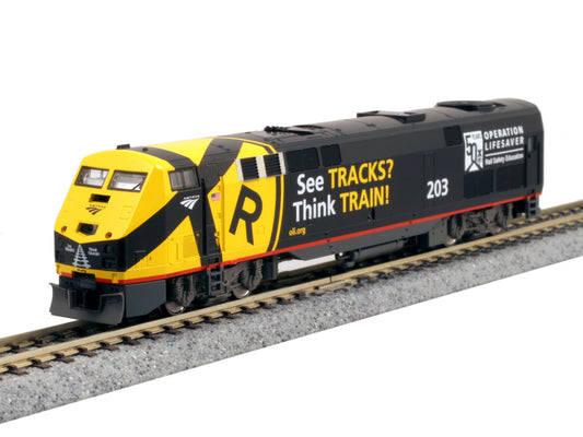 Kato 176-6039  P42 Loco Amtrak 203 Operation Life Saver N Gauge