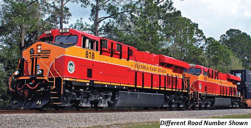Kato GE ES44DC Gevo Loco Florida East Coast 801 (DCC-Fitted) K176-8946-DCC N Gauge