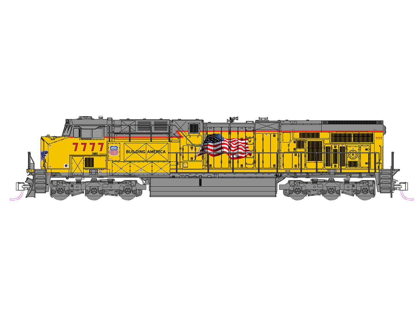 Kato ES44AC Loco Union Pacific 7777 K176-8967 N Gauge