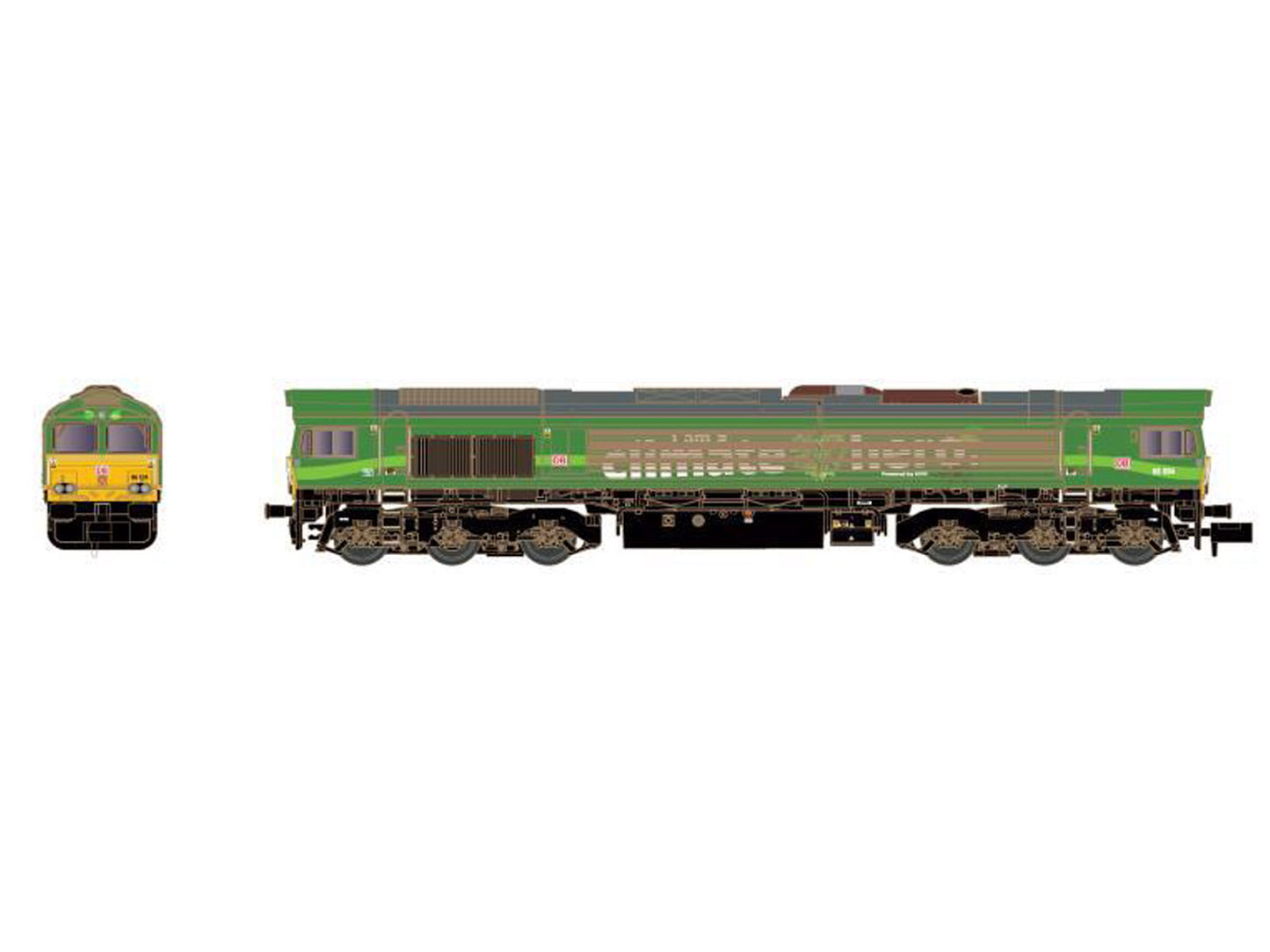Kato Class 66 004 DB Cargo Climate Hero Green K17751-E N Gauge