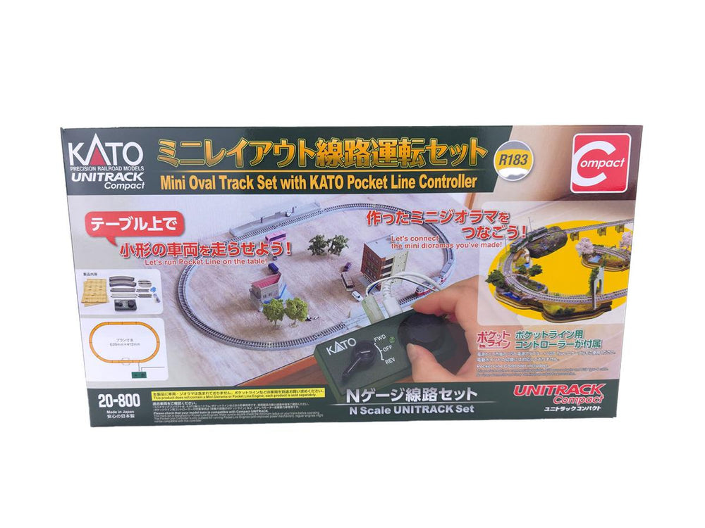 Kato Unitrack Compact Mini Oval Track Set w/Pocketline Control K20-800 N Gauge