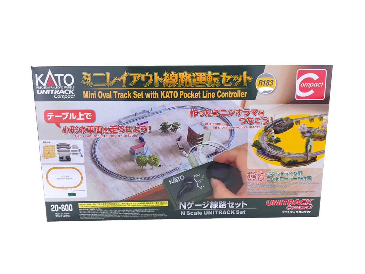 Kato Unitrack Compact Mini Oval Track Set w/Pocketline Control K20-800 N Gauge