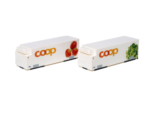 Kato 23-590A  RhB Coop Refrigerated Container Set (2) N Gauge