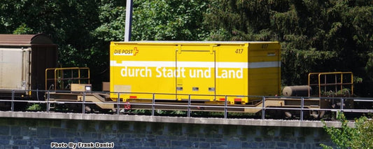 Kato 23-591A  RhB Swiss Post Container Set (2) N Gauge