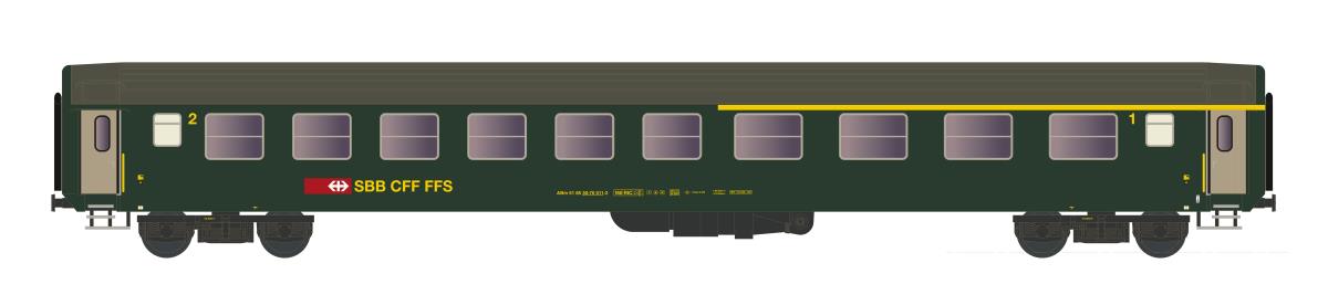 Kato 23121 SBB RIC ABM 1st/2nd Class Coach V N Gauge