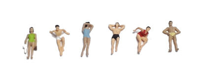 Kato Japanese Sun Bathers (6) Figure Set N Gauge 24-218