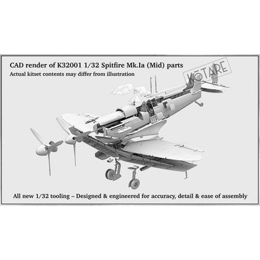 Kotare 32001 Supermarine Spitfire Mk.Ia (Mid) 1:32 Plastic Model Kit