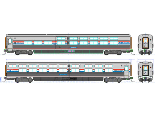 Kato Viewliner II Sleeper Amtrak PhIII 62518 Susquehanna River K35-6222 HO Gauge