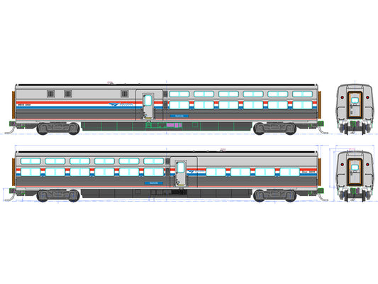 Kato Viewliner II Diner Amtrak PhIII 68012 Harrisburg K35-6231 HO Gauge