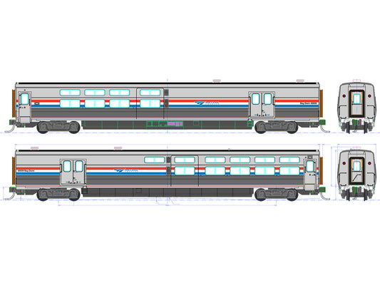 Kato Viewliner II Baggage-Doem Amtrak PhIII 69009 K35-6242 HO Gauge